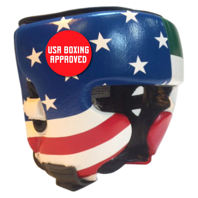 Ringside Competition Boxing Headgear, USA Boxing-Approved Leather Headgear with Cheek Protection, Great for MMA, Muay Thai, Kickboxing, and Training, Ideal for Men and Women, USA/Mexico, XL - BeesActive Australia