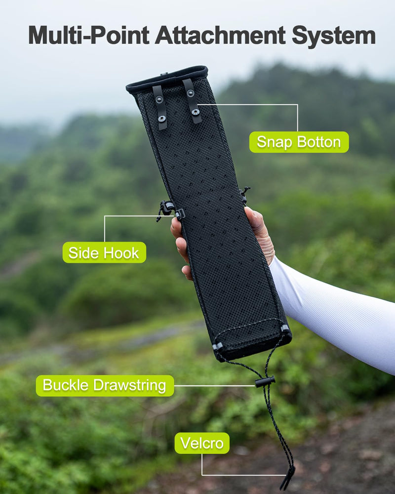 Trekking Poles Carry Bag, Waterproof & Lightweight Hiking Poles Storage Bag, Portable Storage Bag for Trekking Poles, Suitable for Running Hydration Vest & Backpacks Drawstring Style One Size