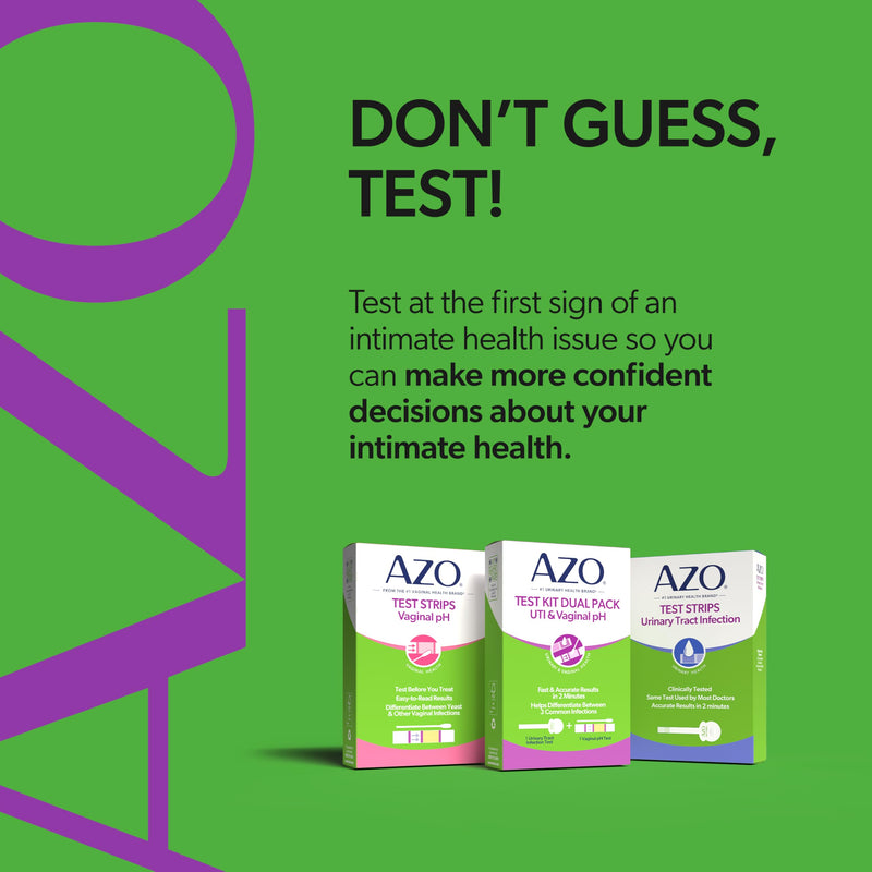 AZO Urinary Tract Infection (UTI) Test Strip + Vaginal pH Test Kit, Fast & Accurate Results, from The #1 Most Trusted Brand, FSA/HSA Eligible Pack of 1 - BeesActive Australia