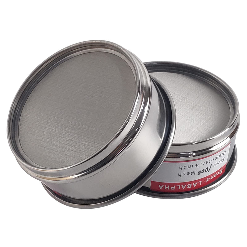 LABALPHA 1000 Mesh Lab Sieves, Test Sieve #1000 Mesh, 4'' Diameter, 304 Stainless Steel Wire Cloth (0.015mm) 1000 mesh (0.015mm) - BeesActive Australia