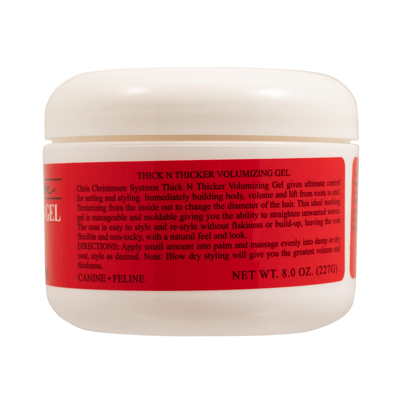 Chris Christensen Pet Volumizing Gel, 8 oz Thick N Thicker Volumizing Jar, Groom Like a Professional, Builds Body and Volume, Manageable and Moldable, Easy to Style, Made in the USA - BeesActive Australia