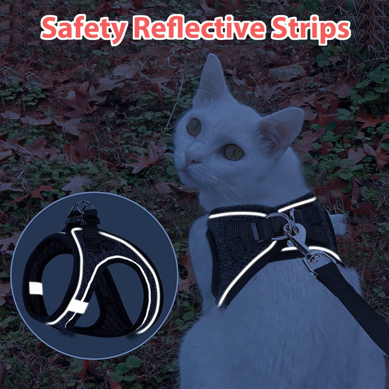 Cat leash with harness for cats, cat harness with leash escape-proof, cat harness escape-proof, cat harness set with leash for cats kittens dogs puppies (XXS) XXS - BeesActive Australia