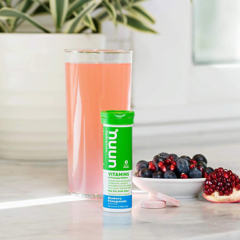 Nuun Vitamins: Blueberry Pomegranate Hydration Supplement (2 Tubes of 12 Tabs)2 12 Count (Pack of 2)