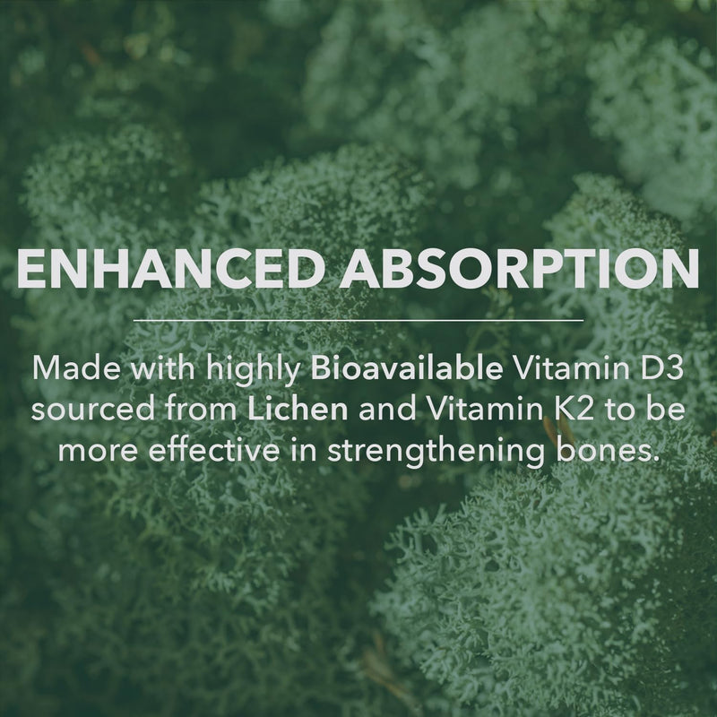 PlantFusion Organic Vegan Vitamin D3 + K2 5,000 IU, 50MCG – Vitamin D Sourced from Plant Based Lichen and Vitamin K2, for Immune Support and Bone Health - 60 Capsules 60 Count (Pack of 1)
