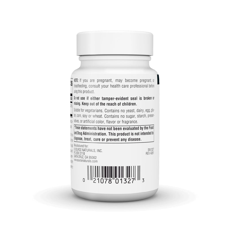 Source Naturals Folic Acid, 800 mcg - 200 Vegetarian Tablets | Non-GMO validated | Supports Cellular Health* 1