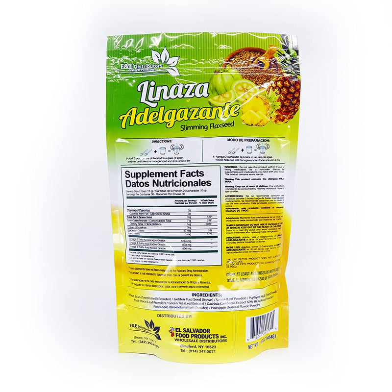 Linaza Adelgazante - Slimming Flaxseed by Farcom / Powder / 16oz - 454gr - BeesActive Australia