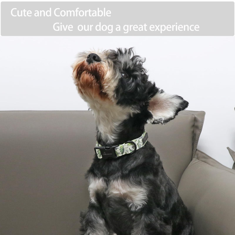 ARING PET Dinosaur Dog Collar-Cute Dog Collar for Small Dogs, Adjustable Comfortable Cotton Boy Dog Collars for Small Medium Large Dogs, Large - BeesActive Australia