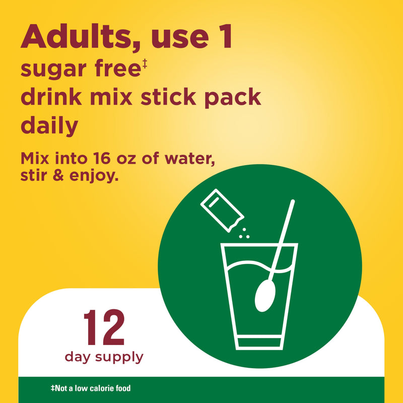 Nature Made Zero Sugar EnergyWell Drink Mix Packets, 12 Count | Caffeine, B Vitamins and Electrolytes Powder, Energy & Hydration Support, 12 Sugar Free Drink Mix Packets, 12 Day Supply