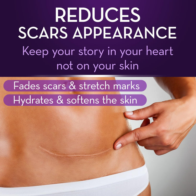 CICATRICURE Face & Body Scar Gel, Reduces The Appearance of Old & New Scars, Stretch Marks, Surgery, Injuries, Burns and Acne, 1 Ounce- Pack of 2