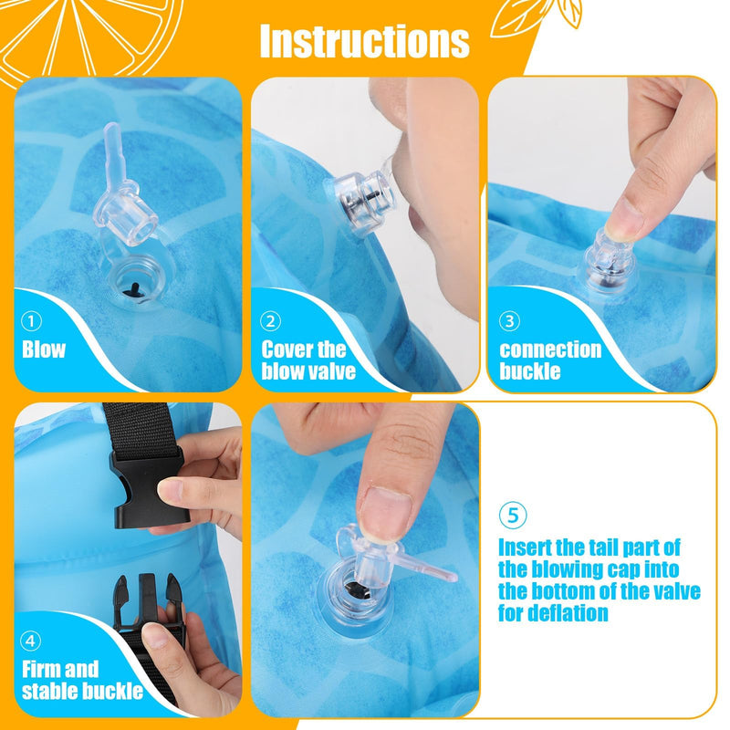 Lewtemi 1 Pcs Inflatable Swim Belt Pool Flotation Portable Waist Aid for Adults Adjustable Swimming Training Aid Waist Belt with Buckle and Rope for Beginner Solid Color Mainly blue - BeesActive Australia