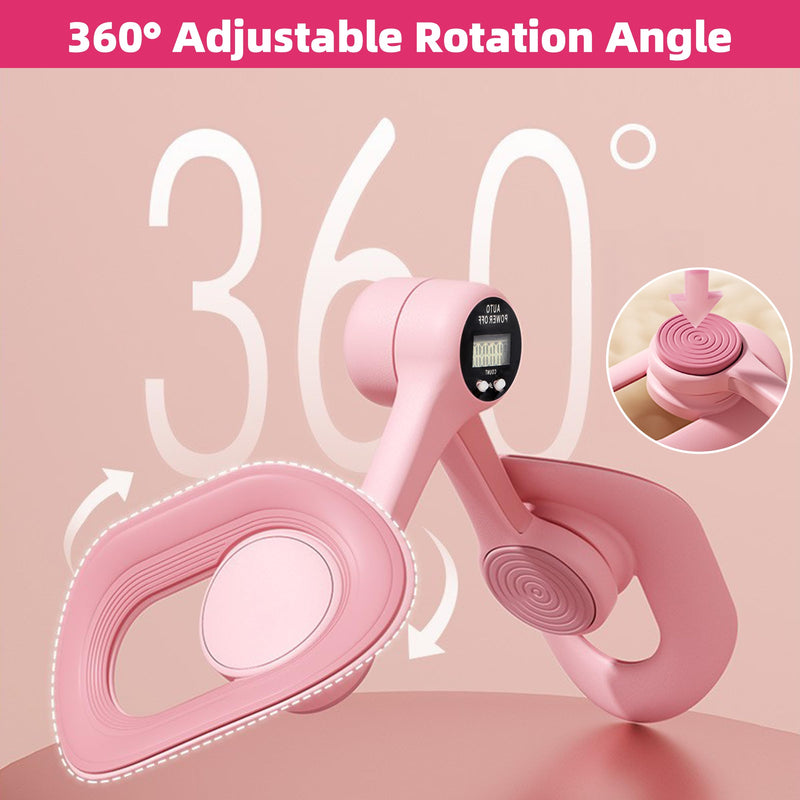 Thigh Master, Pelvic Floor Strengthening Device with Display Counter Hip Trainer Kegel Exerciser, Leg Inner Thigh Trainer Pelvic Floor Muscle Trainer, Thigh Exercise Workout Equipment for Home Pink - BeesActive Australia