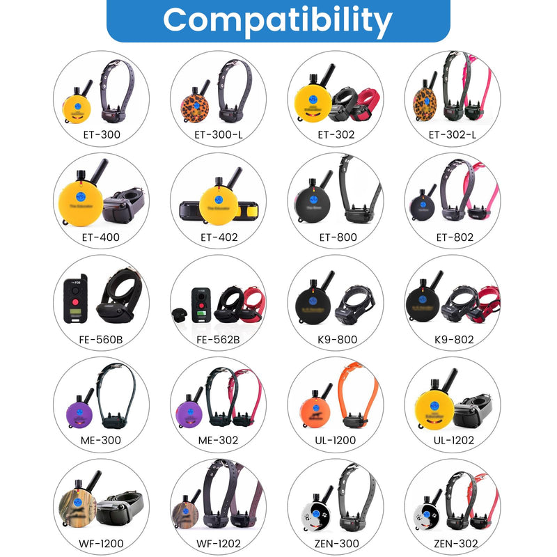 E Collar Charger for Mini Educator 300 400 ET-300 ET-400 Dog Training Collars, Shock Collar Dual Lead Charging Cable Power Adapter Cord - BeesActive Australia