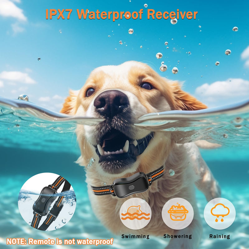 Dog Shock Collar with Remote Control 3300 FT Range, Dog Training Collar with Remote, 3 Training Modes, IPX7 Waterproof Rechargeable E-Collar Fit for Dogs 15-125 LBS - BeesActive Australia