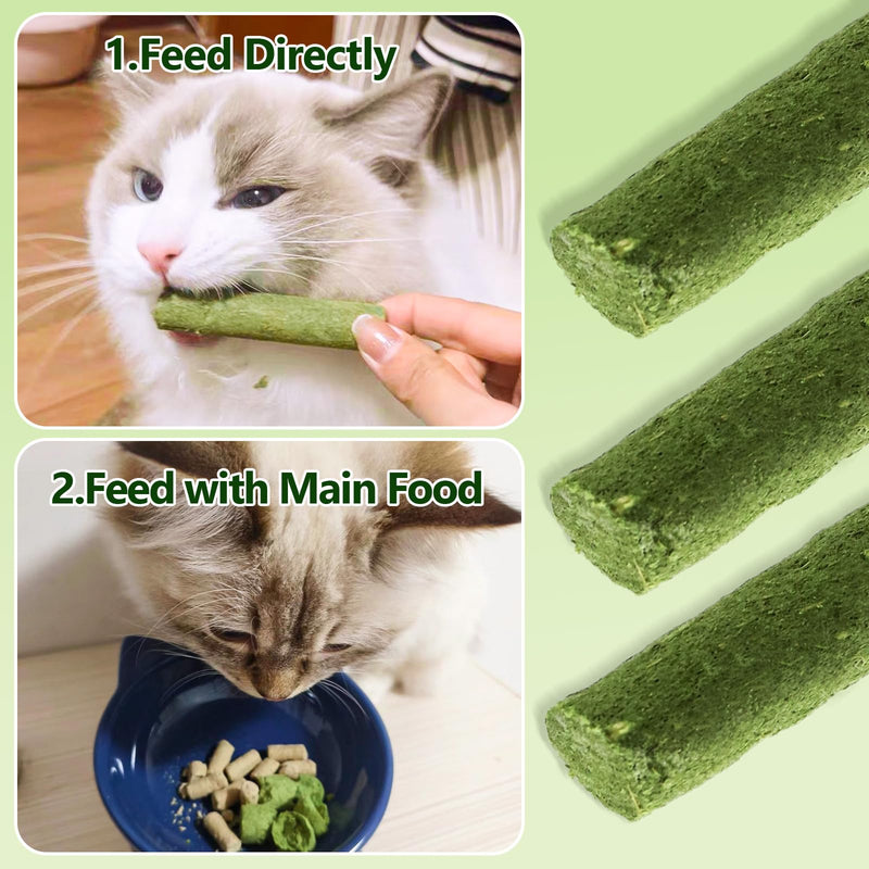 30g Cat Grass Snack, Cat Grass Sticks Naturally Dried Snacks for Cats for Hairball Removal and Dental Care, Catnip, Cat Grass Stick 30g - BeesActive Australia