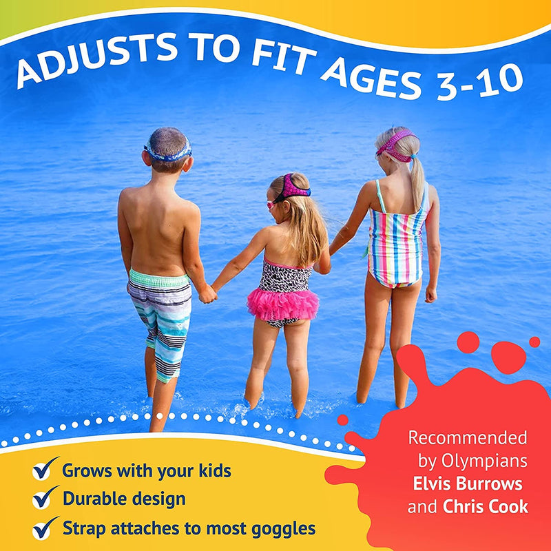 Frogglez Anti-Fog Swimming Goggles for Kids under 10 (Ages 3-10) Recommended by Swim Instructors; Premium Pain-Free Strap Green