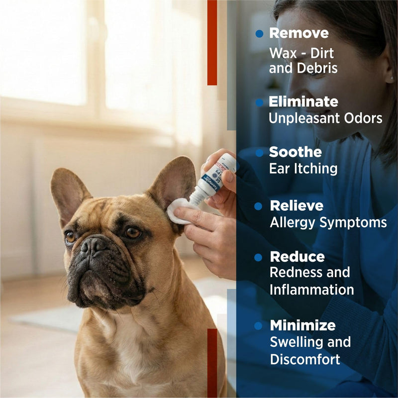 EARMYCIN Ear Infection Treatment Drops for Dogs and Cats,with 0.02% Hypochlorous Acid Soothing Dog Yeast Infection, Itchy Ear Relief-Treats Ear Infections for Dogs & Cats - 1 fl oz