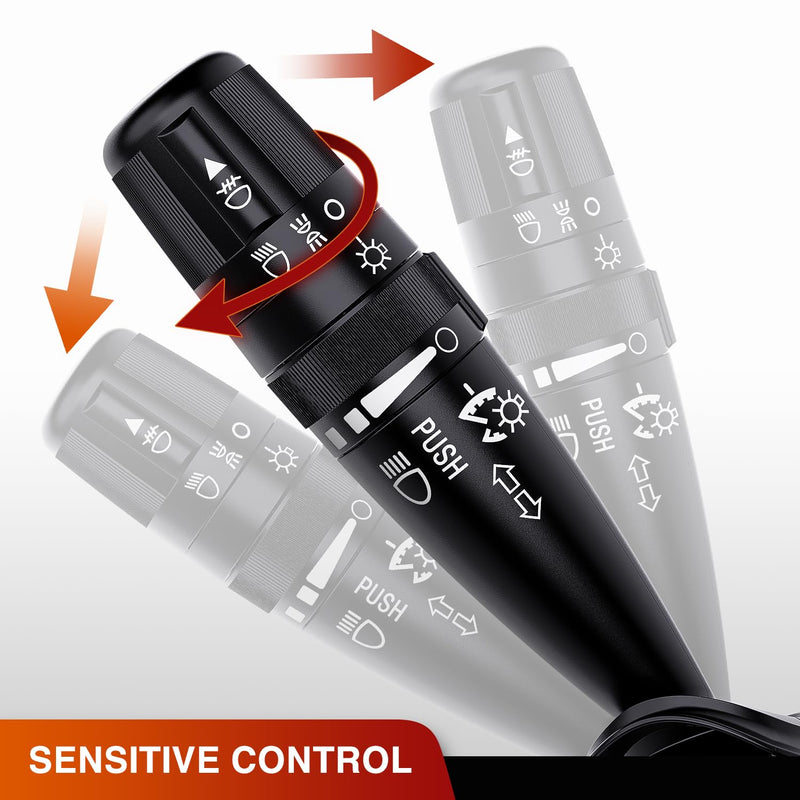 Nilight Turn Signal Switch Compatible with 2007-2018 Jeep Wrangler Compass Patriot 2008-2010 Grand Cherokee Liberty 2007-2014 Dodge Avenger Nitro 2007-2010 Chrysler PT Cruiser Sebring, 2 Year Warranty 2007-2017 Jeep Dodge &Chrysler