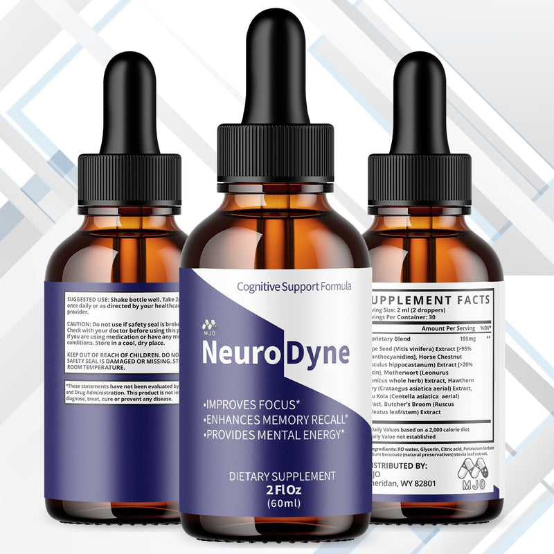 (2 Pack) Neurodyne Drops, Official Neurodyne Supplement Drops (60 Servings)