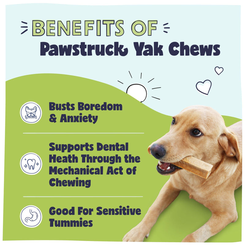 Pawstruck Large Himalayan Yak Dog Chew (6-7 oz) - Natural Yak & Cow Milk Cheese Long-Lasting Treat for Dog Chew Stick - 1 Count - Packaging May Vary (Pack of 2) 6-7 Ounce (Pack of 2)