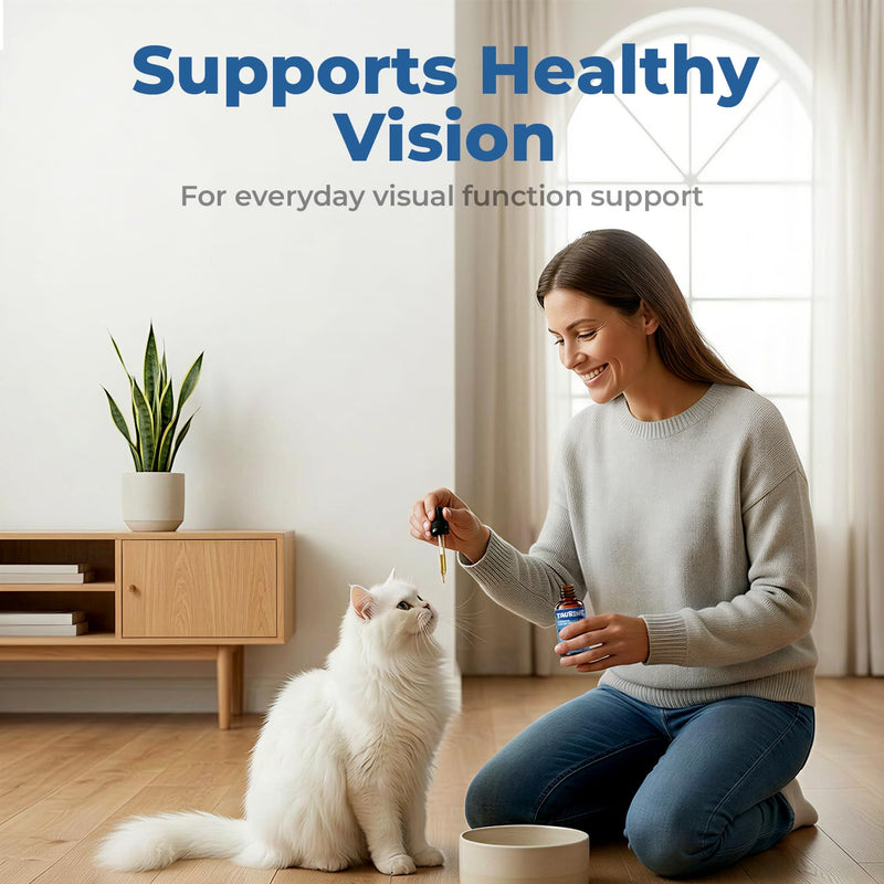 Taurine Supplement for Cats Drops - Daily Amino Acid Nutrition Liquid Drops for Heart & Vision Support, Easy Daily Taurine Supplement for Feline Diets, 60 ml 60 ml (Pack of 1)