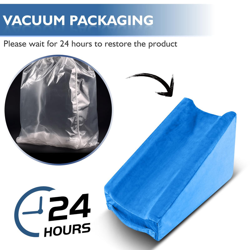 Arm Elevation Pillow, Arm Wedge Elevation Pillow Excellent, Ergonomic Elbow Support Pillow for Sleeping Arm Pads Elbow Pillow with Removable Pillow Case-Blue