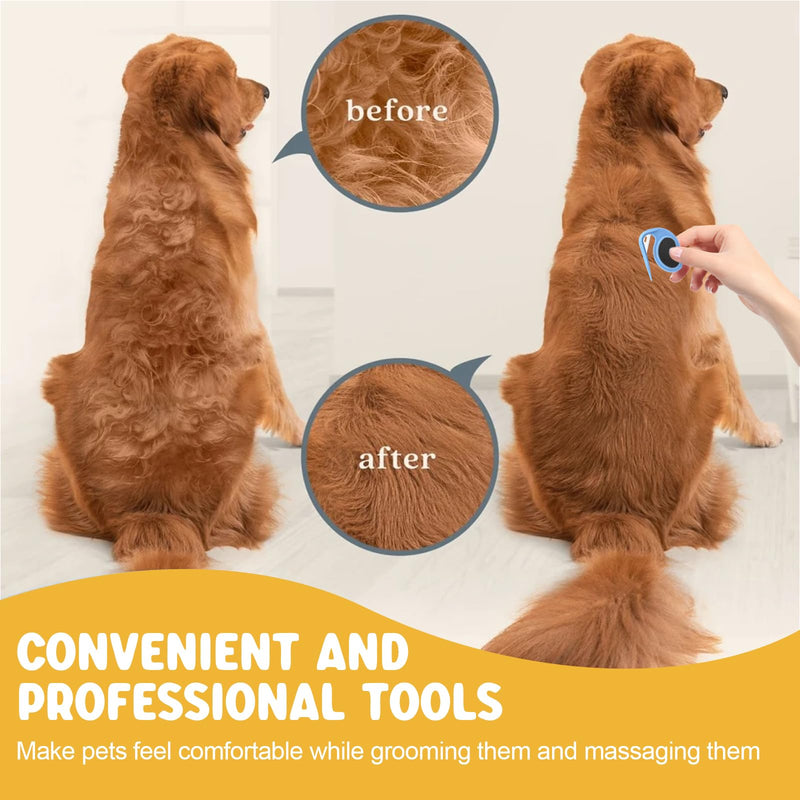 Wekuw Detangling Knife Cat, Pack of 2 Grooming Knife for Long-Haired Pets Pet Knotting Comb 3 in 1 Multifunctional Hair Removal Comb Grooming Knife Cat for Removing Tangles - BeesActive Australia