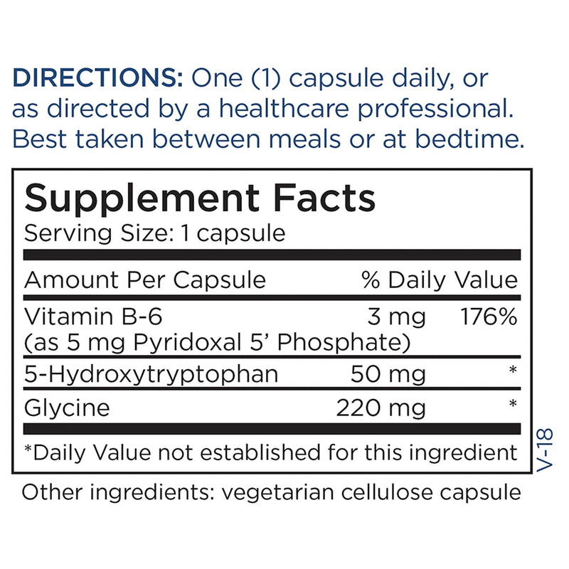 Metabolic Maintenance 5-HTP 50 mg Griffonia, 60 Capsules | Griffonia Extract With Vitamin B6 (P-5-P) for Serotonin, Sleep, Mood and Relaxation, Hypoallergenic Formula