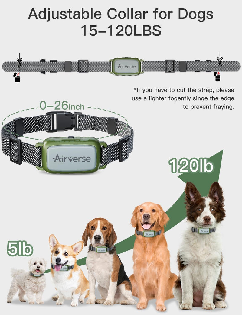 Dog Shock Collar 2 Dogs - 3300FT IP67 Waterproof Dog Training Collar with Remote, 3 Modes Electric Dog Bark Collar for All Breeds, Beep/Vibration/Humane Shock (1-16 Levels) Avocado Green 2-Pack - BeesActive Australia
