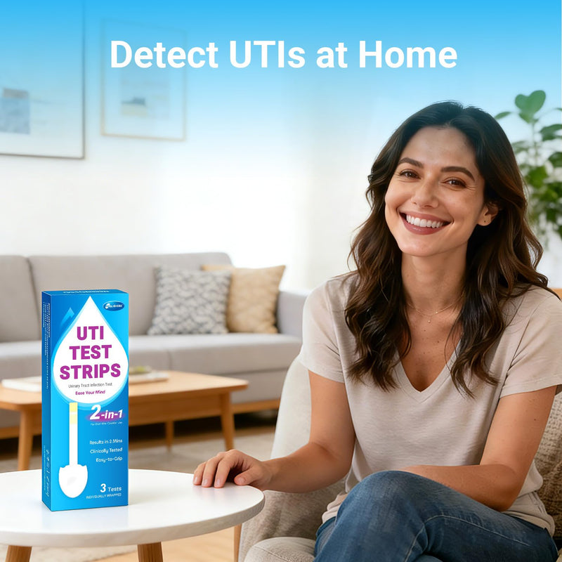 HEAL-CHECK 5 Pack UTI Test Strips, Urinary Tract Infection Test Kit for Women Men, Accurate Result in 2 Minutes, Monitor Bladder Health at Home, Clinically Tested, Easy to Grip, Individually Wrapped 5T - BeesActive Australia