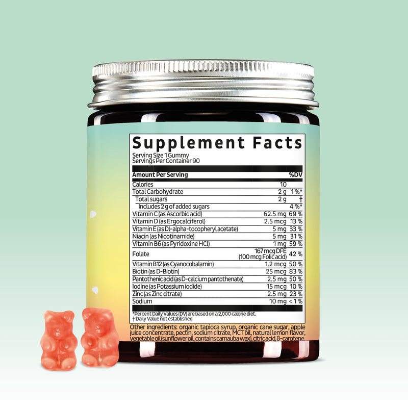 Bears with Benefits Immune Support Gummies with Vitamins C, D, B6 & Zinc | One gummy a day with 9 essential vitamins. Delicious lemon flavor in a vegan formula to support your daily immune health. 1 Count (Pack of 30)