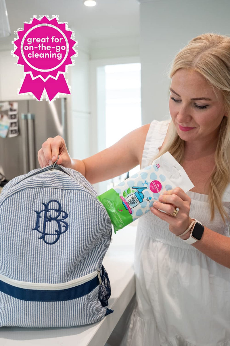Breast Pump Wipes by Dapple Baby, 25 Count, Fragrance Free, Plant Based & Hypoallergenic Wipes - Removes Milk Residue, Leaves No Taste - Convenient Wipes Pouch Unscented 25 Count (Pack of 1) - BeesActive Australia
