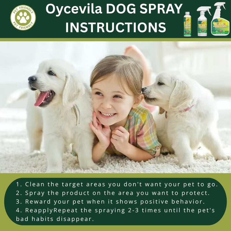 8oz Prevents Damage to Furniture & Garden Plants, Eco-Friendly Dog Pet Potty Training Spray, No Pee Here Formula, Housebreaking Training Aid for Puppies