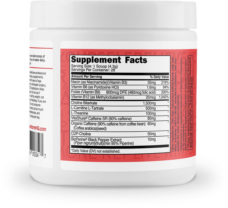 TransformHQ Everyday Boost Shot 28 Servings (Fruit Punch) - Non-GMO, Gluten-Free Fruit Punch 4.2 Ounce (Pack of 1)