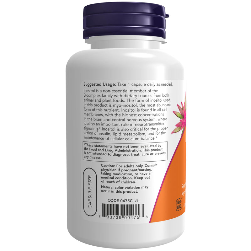 NOW Foods Inositol, 100 Capsules / 500mg