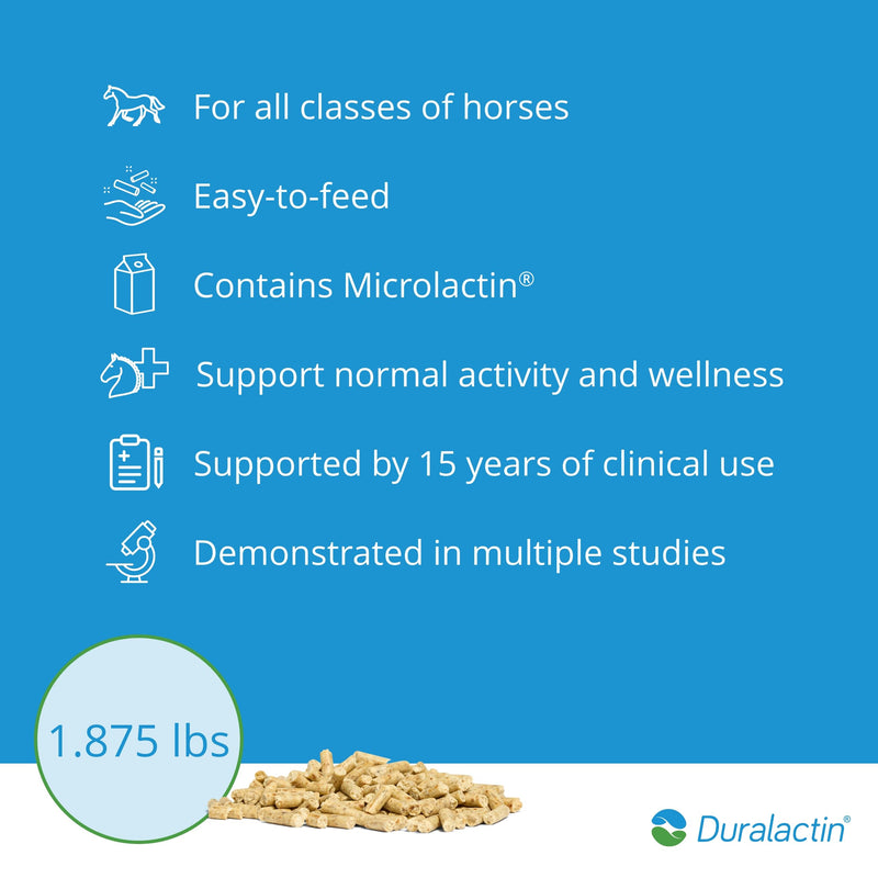 PRN Pharmacal Duralactin Equine Joint Pellets - Joint Health Supplement for Horses That Helps Maintain Healthy Cartilage, Joint Function & Manage Chronic Soreness - 1.875 lbs - BeesActive Australia