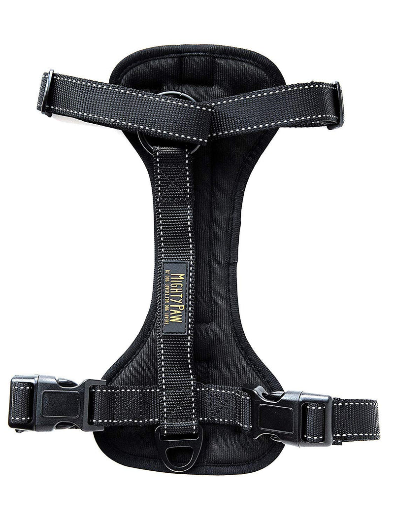 Mighty Paw Mighty Dog Car Harness - Dog Safety Harness for Car - Vehicle Safety with Adjustable Straps - Soft Padding - No Pull Front Leash Attachment - Padded Reflective Dog Harness - (Large) Large Black - BeesActive Australia