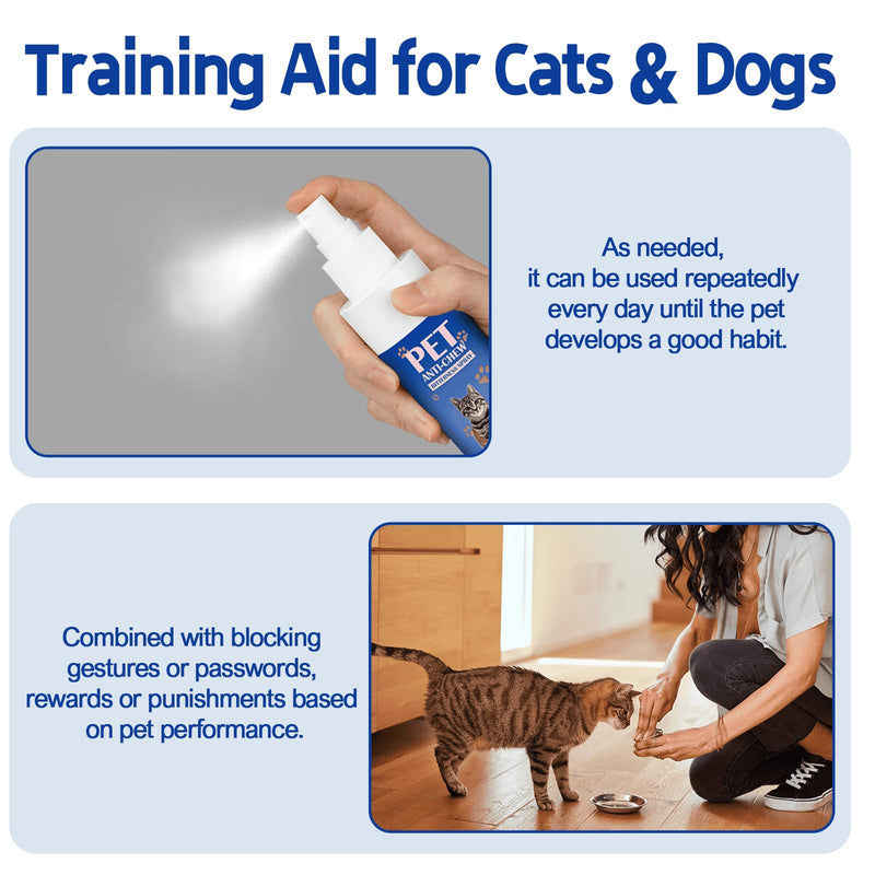 Cat Deterrent Spray. Cat Repellent Indoor for Cat and Kitten. Effective Cat Repellent Spray Training Aid for Furniture, Curtain, Sofa, Floor, Plant and More. Safe for Indoor & Outdoor Use. 120ML blue - BeesActive Australia