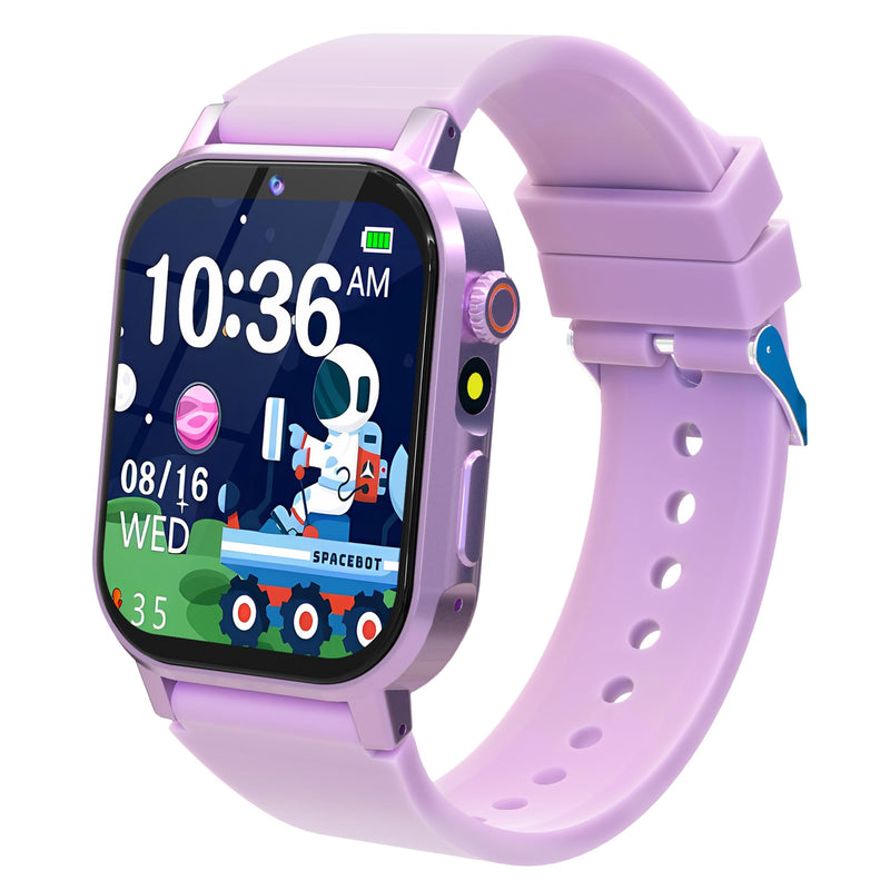 Kids Smart Watches Girls Age 3-12, Smart Watch for Kids with 32 Games HD Touch Screen Camera Video Alarm Music Audiobooks Pedometer Flashlight 12/24 hr Toys Birthday Gifts for Girls Ages 5 6 7 8 9 10 Purple - BeesActive Australia