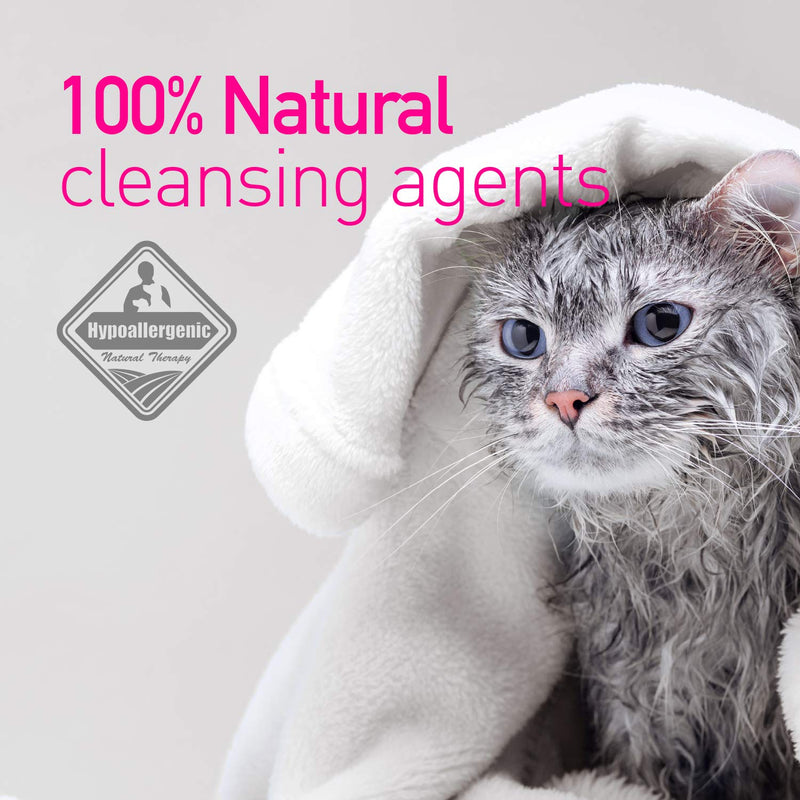 HYPONIC Hypoallergenic Premium Shampoo for All Cats (Scented, 10.14 oz) - Cat Shampoo for Dry Skin, Dandruff, Allergy Cotton-Blossom (10.14 oz) - BeesActive Australia