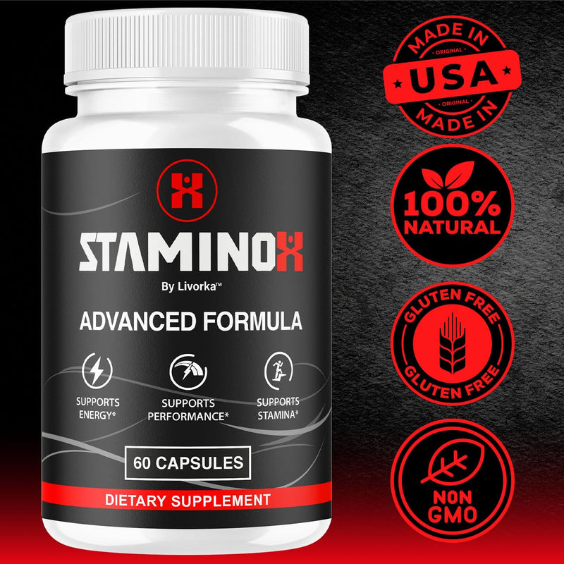 (3 Pack) Staminox Capsules - Official Staminox Pills Advanced Supplement Support - Maximum Strength, All Natural Premium Formula for Overall Health & Wellness Reviews, 180 Capsules for 3 Months