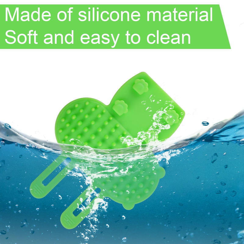 2pcs Self Cleaning Cat Brush, 2-in-1 Tickling Comb Cat Massage Brush Pet Artifact Adjustable Silicone Kitty Grooming Shedding Brush Cat Corner Scartcher Groomer for Short/Long Hair Cats Dogs (Green) - BeesActive Australia