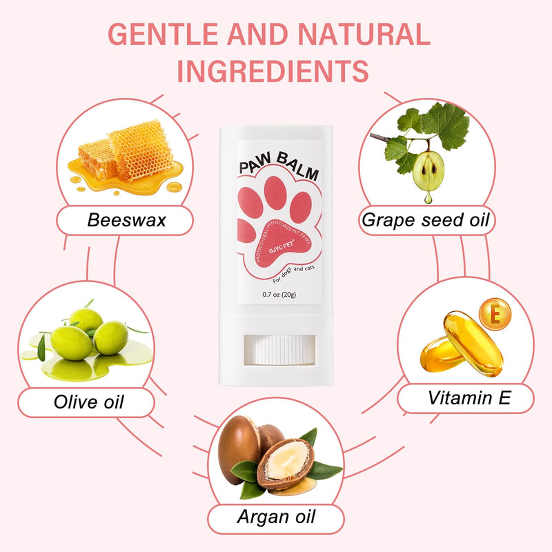 Paw Balm for Dogs and Cat, Pet Nose and Paw Cream, Soother & Moisturizer for Dry, Itchy, Irritated, Cracked Nose, Paws, Elbow, 20 g