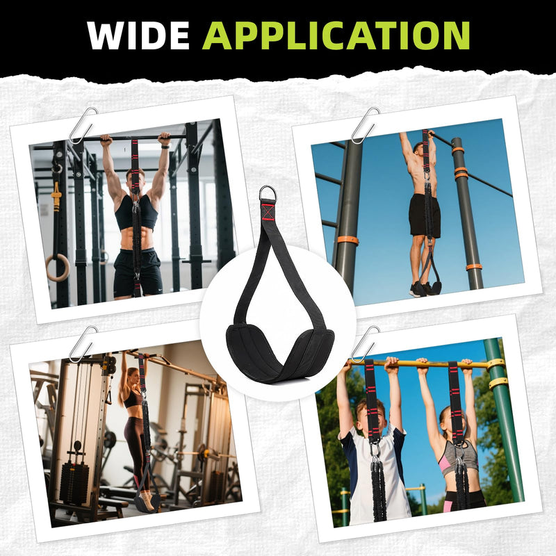 Pull Up Assistance Bands 260lbs – Heavy Resistance Bands for Pull Ups with Feet Rest, Height Adjustable Pull Up Bar Bands, Strength Training Workout Equipment Black