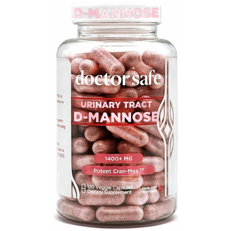 Cranberry Supplement, D-Mannose Capsules Made with Concentrated Whole Fruit Cranberry, Natural Support for Rapid Action to Help Cleanse and Protect the Urinary Tract* (120 Count) 120 Count (Pack of 1)