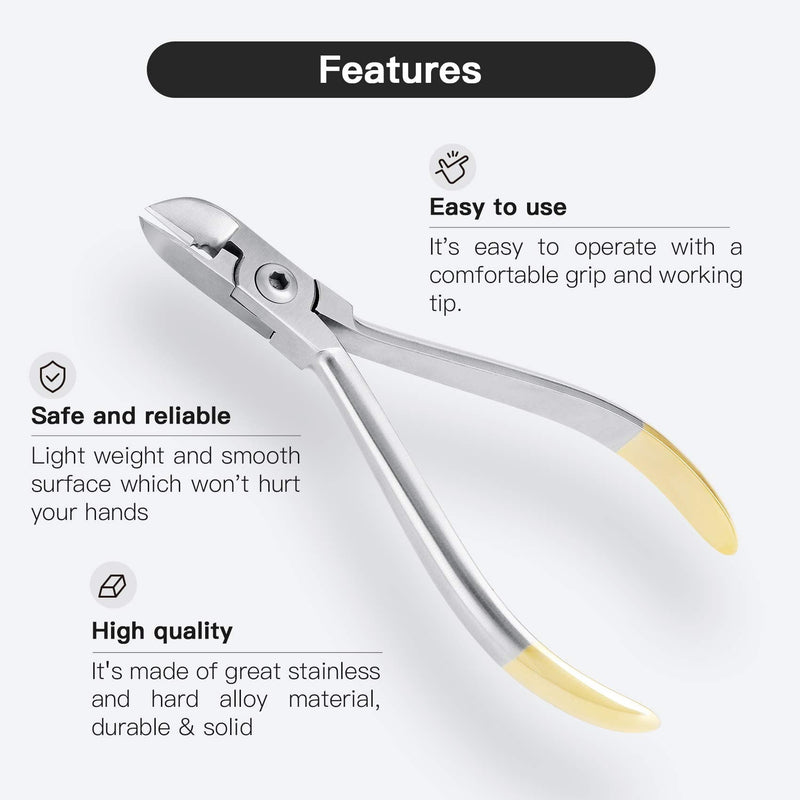 Dental Ligature Cutter Plier, Orthodontic Light Wire Cutting Pliers Instruments with Tip, Wire Cutter Dental Instrument Tool for Dentists - BeesActive Australia