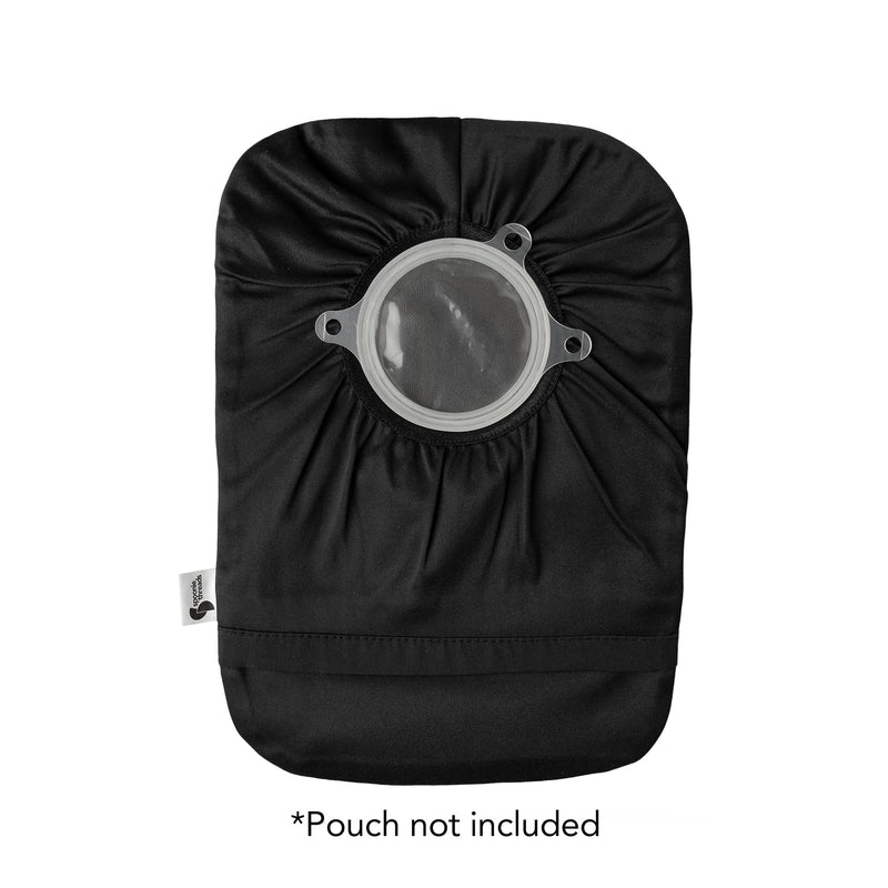 Black Elastic Ostomy Bag Cover | Fashionable & Adjustable Colostomy Stoma Ileostomy Pouches | Black, Size 6x11 (Large Opening) 6x11, Large Opening - BeesActive Australia