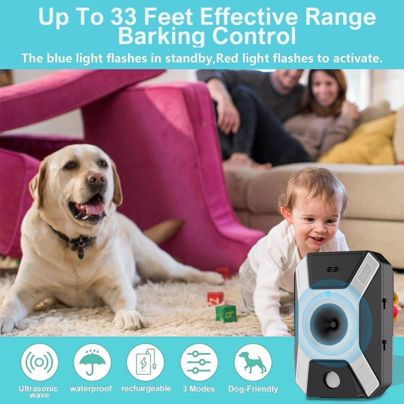 CHENAN Anti Barking Device,Ultrasonic Bark Box Anti Bark Device,Dog Bark Deterrent Devices,3 Adjustable Modes, Rechargeable Dog Barking Control Devices,Bark Box for Indoor & Outdoor Use