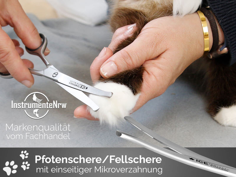 Dog hair scissors Grooming scissors CURVED with MICRO TOOTHING - BeesActive Australia