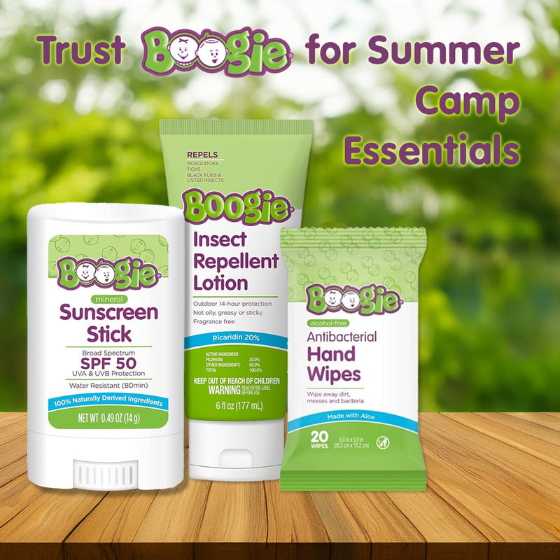 Boogie Insect Repellent Lotion, Keep Mosquitoes, Ticks and Flies Off, DEET Alternative Repellent, Up to 14-Hour Protection, Fragrance-Free, Odorless Lotion, 6 Ounce 6 Fl Oz (Pack of 1)