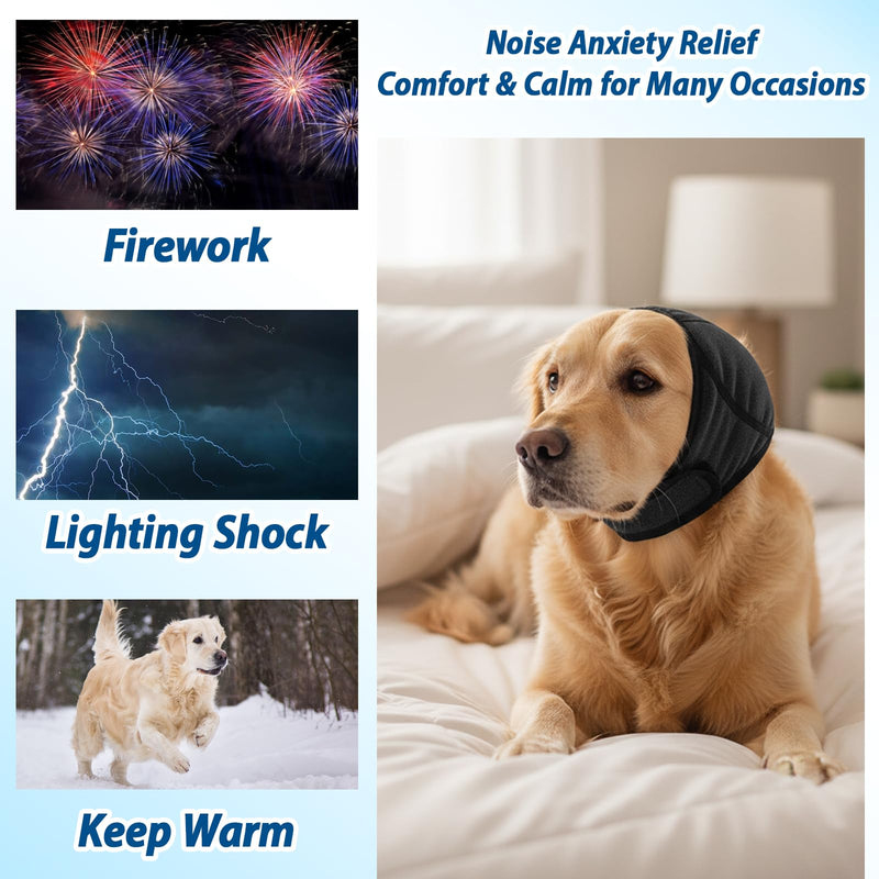 Dog Ear Muffs - Noise Cancelling & Dog Comb for Grooming - Anxiety Relief Ear Protection, Dog Brush for Shedding, Perfect for Fireworks & Travel